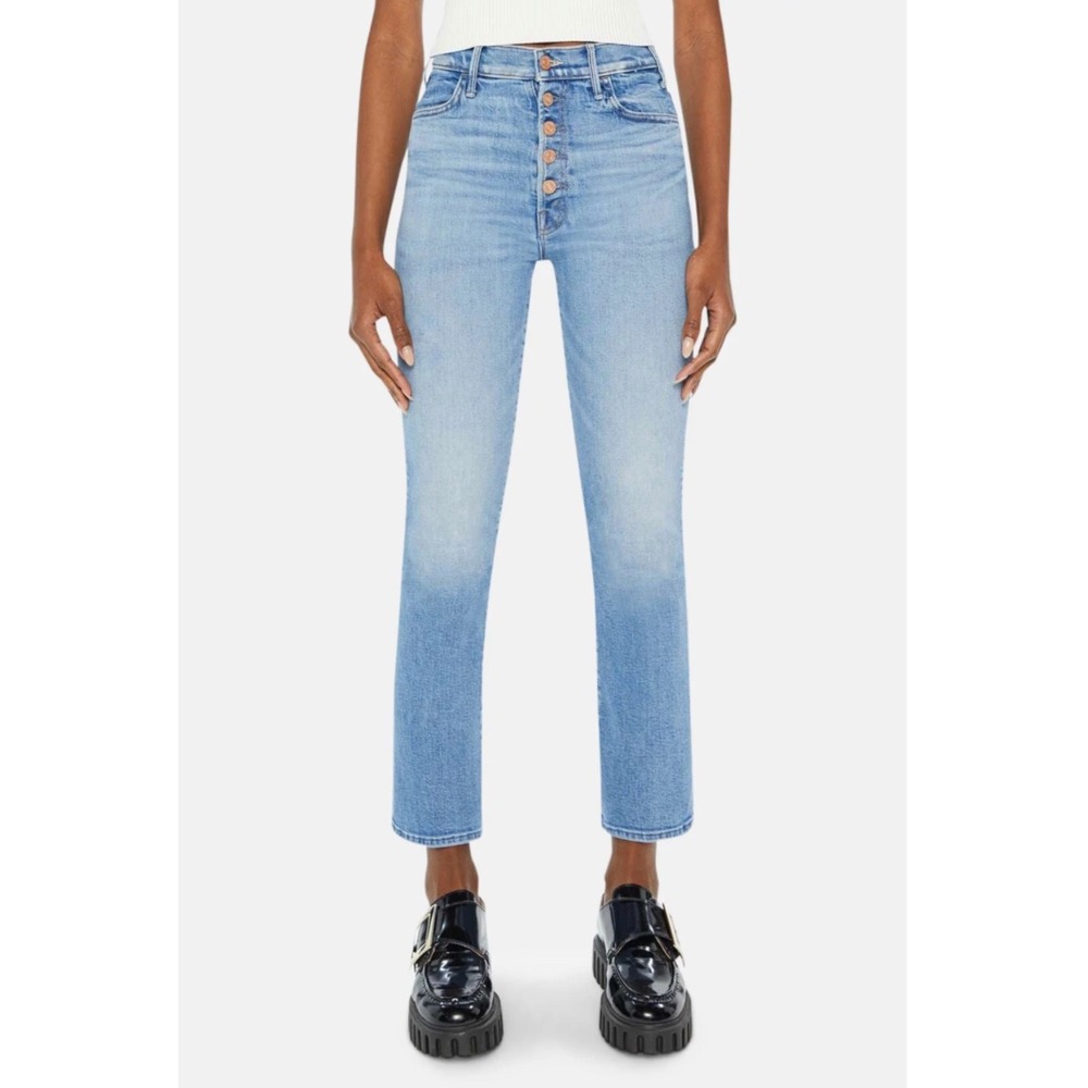 MOTHER The Pixie Hustler Ankle Tarot Time Wash Jeans Button Fly Size 26